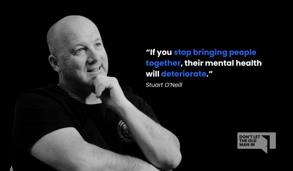 Stuart O'Neill on Don't Let the Old Man In discussing men's mental health